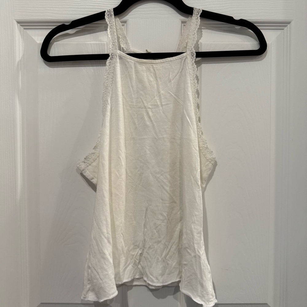 Intimately by Free People White Lace Trim Tank